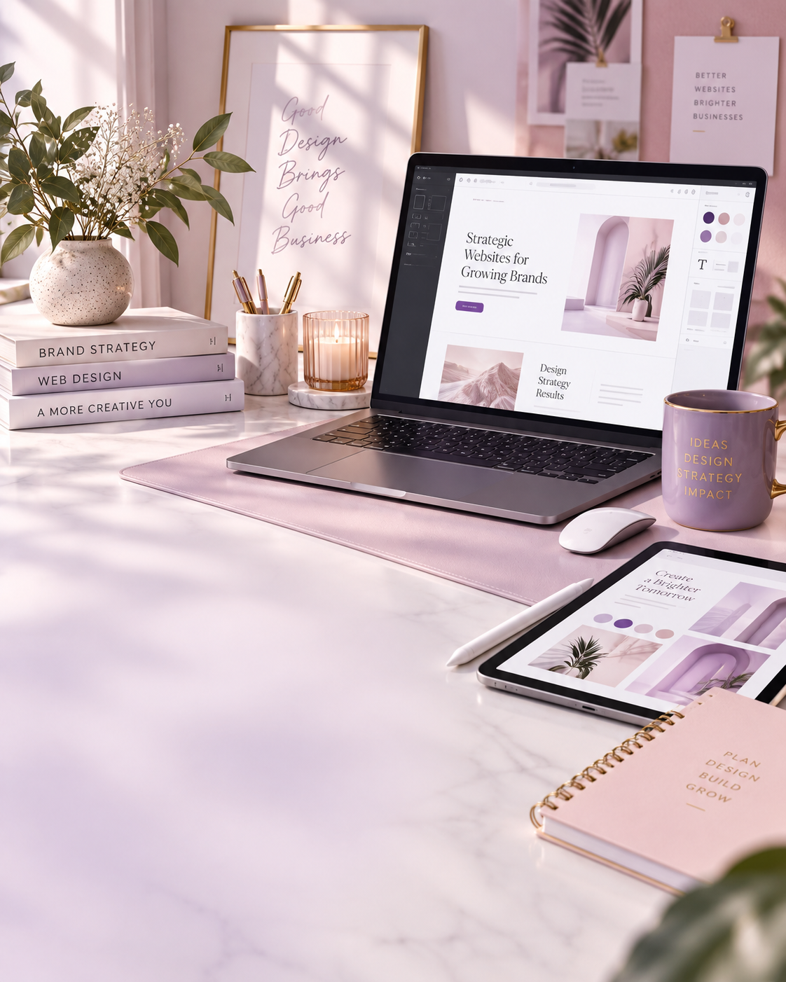 YAMI Design Studio website design workspace