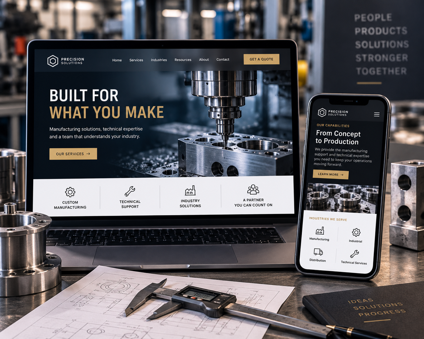 Industrial and manufacturing website design